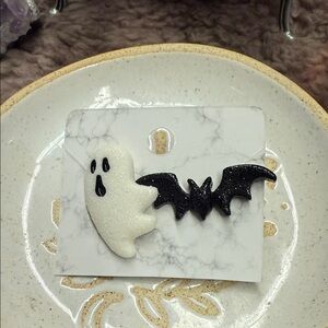 Ghost and Bat stud earrings